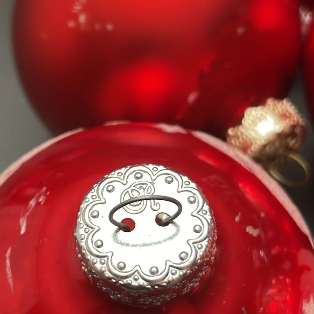 Vintage Rauch Christmas Ornaments variety Lot of 20 Red Glass Balls 1.5”-2.5”